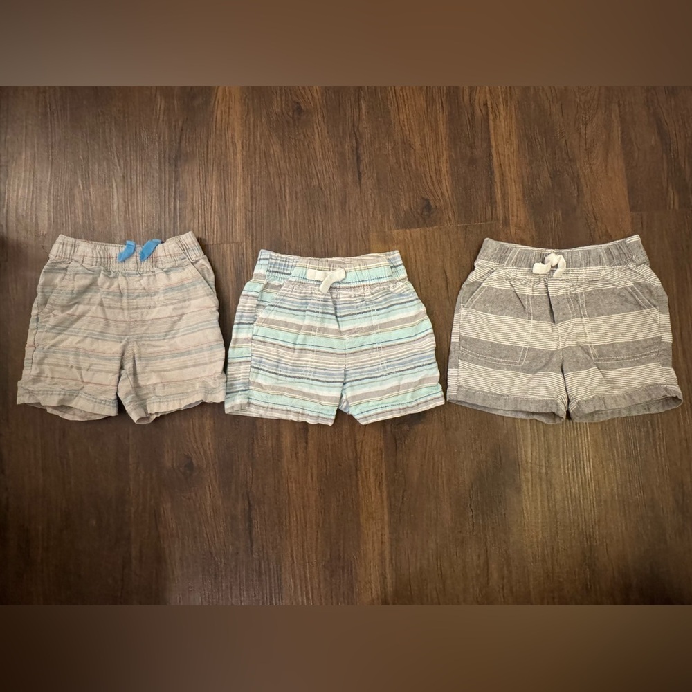 Set of 3 - 2T Toddler Boy Striped Shorts